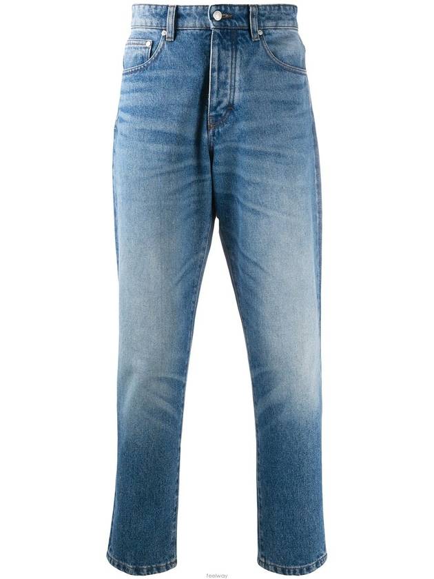 Men's Cropped Straight Jeans - AMI - BALAAN.