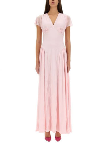 Rotate Birger Christensen Long Dress With Drape - ROTATE - BALAAN 1