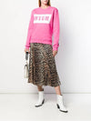 Box Logo Cotton Sweatshirt Pink - MSGM - BALAAN 3