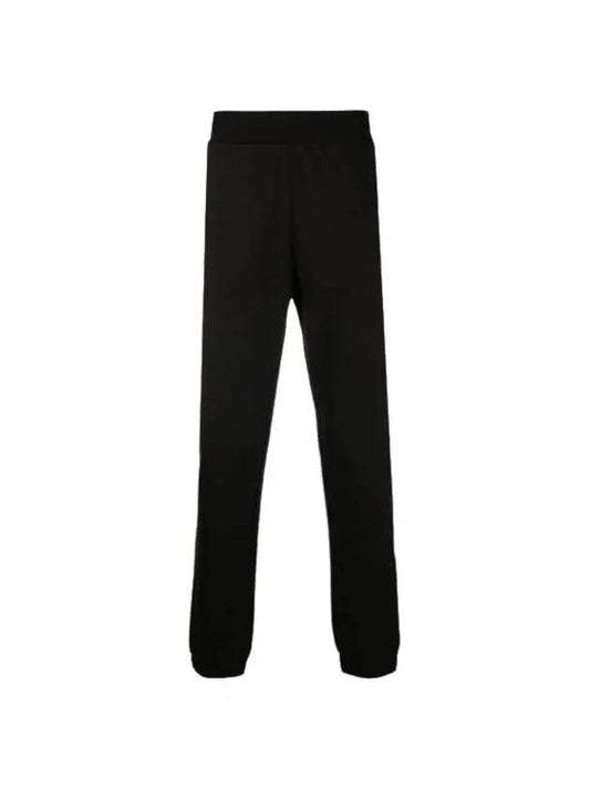 Men's Side Logo Sweat Track Pants Black - MONCLER - BALAAN.