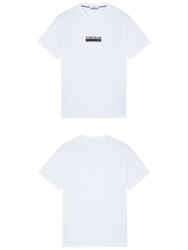 Small Rubber Logo Patch Short Sleeve T-Shirt White - STONE ISLAND - BALAAN 5