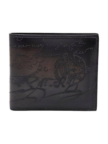 Berluti Nero Grigio Macore Scritto leather wallet - BERLUTI - BALAAN 1