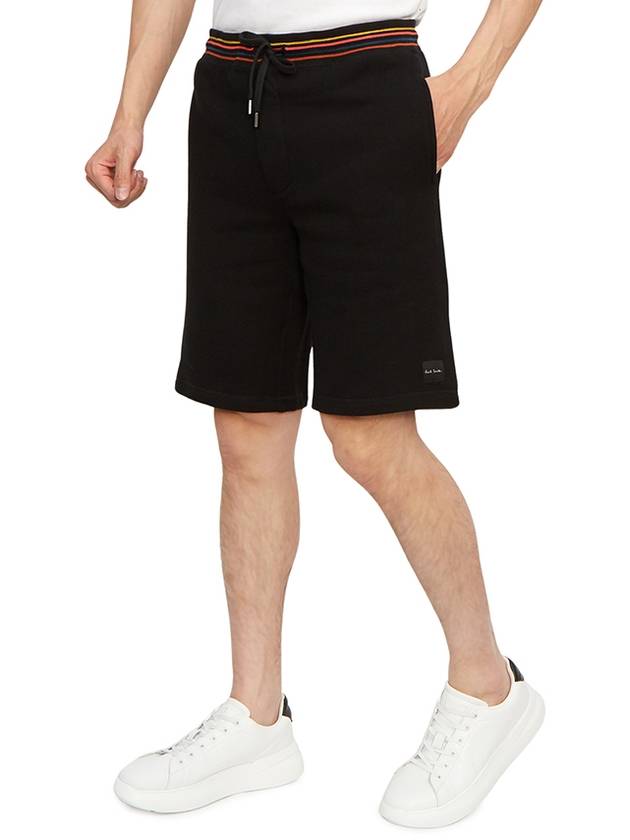 Men's Artist Stripe Lounge Shorts Black - PAUL SMITH - BALAAN 5