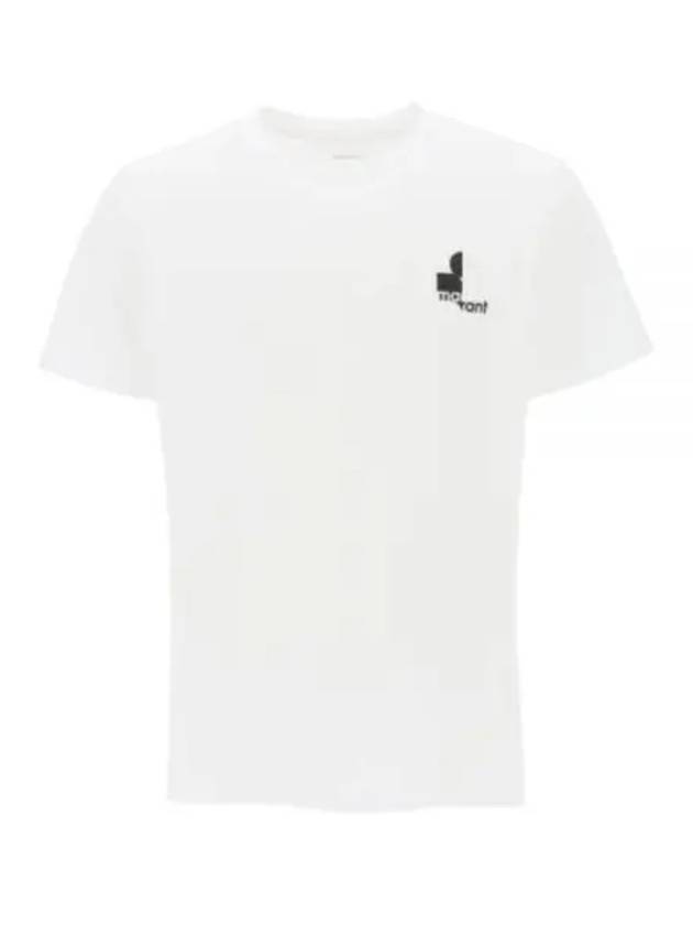 Zafferh Mini Logo Cotton Short Sleeve T-Shirt White - ISABEL MARANT - BALAAN 2