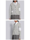 4-Bar Loopback Jersey Cardigan Light Grey - THOM BROWNE - BALAAN 5