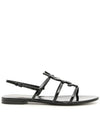 Women's Cassandra Open Sandals Black - SAINT LAURENT - BALAAN.