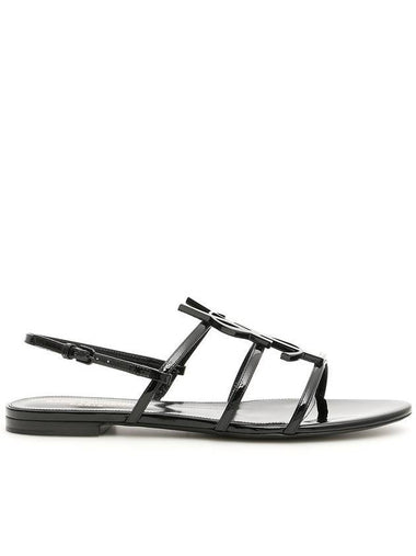 Women's Cassandra Open Sandals Black - SAINT LAURENT - BALAAN 1