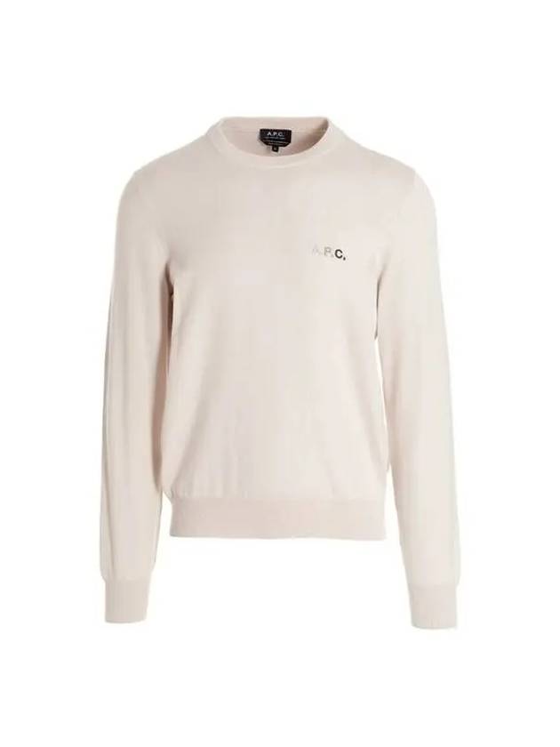 Embroidered Logo Sweatshirt Beige - A.P.C. - BALAAN 2