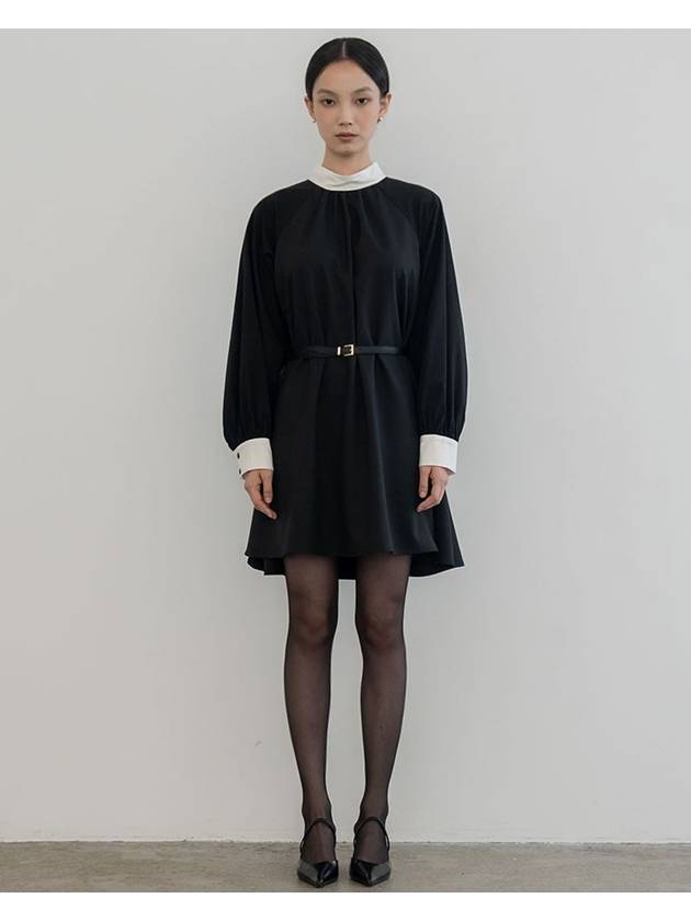 Sequential delivery on October 21st HALFNECK WOOL DRESS BLACK - DEFEMME - BALAAN 1