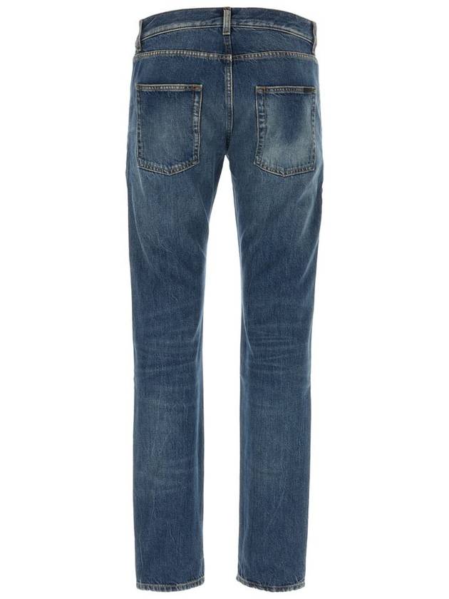 Slim-Fit Cotton Jeans Deauville Beach Blue - SAINT LAURENT - BALAAN 3