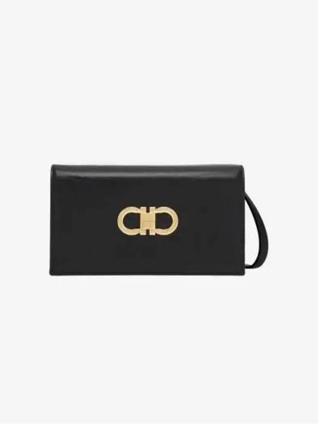 Double Gancini Mini Bag Black - SALVATORE FERRAGAMO - BALAAN 3