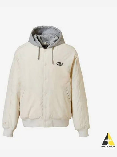 Uni New Boy Varsity Padded Jacket 64 Cream - NEW BALANCE - BALAAN 1