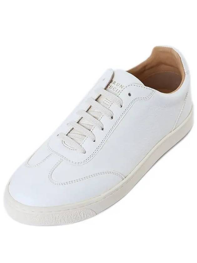 Deerskin Trainers Latex Sole Low Top Sneakers White - BRUNELLO CUCINELLI - BALAAN 2