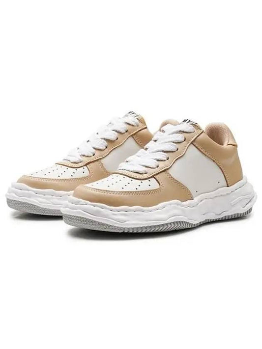 Wayne OG sole leather low top sneakers beige A08FW706BEIGE - MIHARA YASUHIRO - BALAAN 2