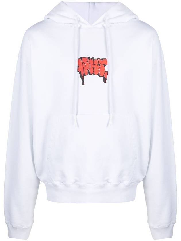 men's graffiti logo hoodie white - OFF WHITE - BALAAN 1