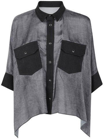 Sacai Denim Print Shirt Clothing - SACAI - BALAAN 1