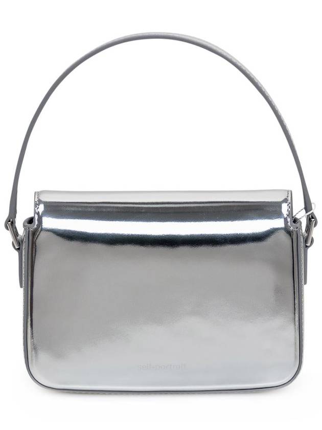 Self-Portrait Silver Leather Hand Bag - SELF PORTRAIT - BALAAN 4