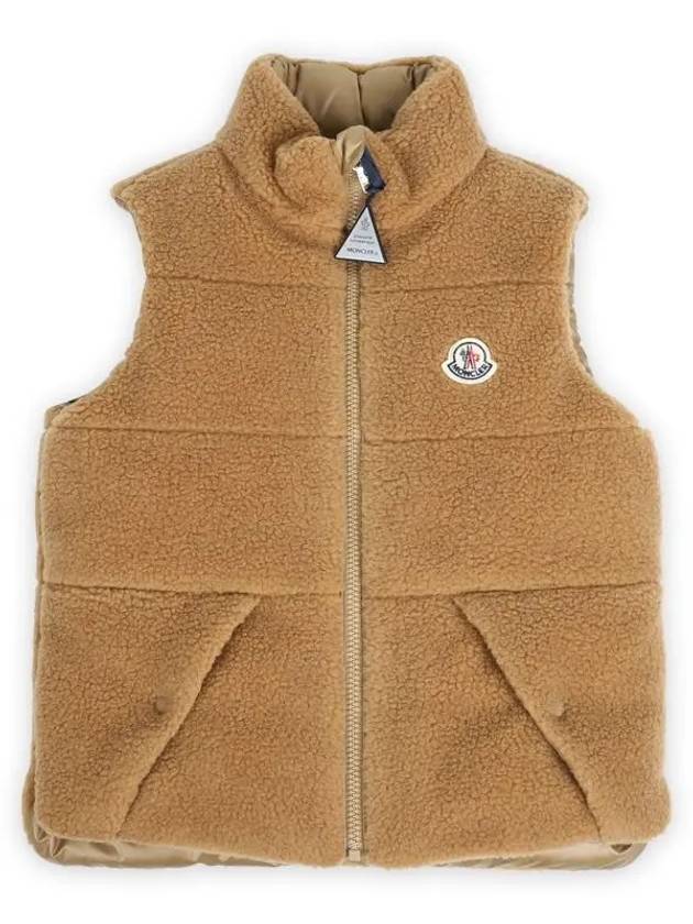 Kids COLBRICON Reversible Teddy Padded Vest Beige 1A00113 809BY 249 8 10A - MONCLER - BALAAN 2