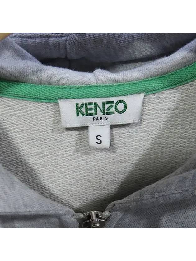 Kenzo gray color tiger embroidery hooded zip up men s jumper - KENZO - BALAAN 4