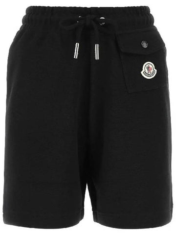 Logo Patch Pocket Training Short Pants Black 8H000 01 899V9 999 - MONCLER - BALAAN 1