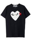 Women's Big Heart Logo T-Shirt AZ P1T115 051 BLACK - COMME DES GARCONS - BALAAN 10