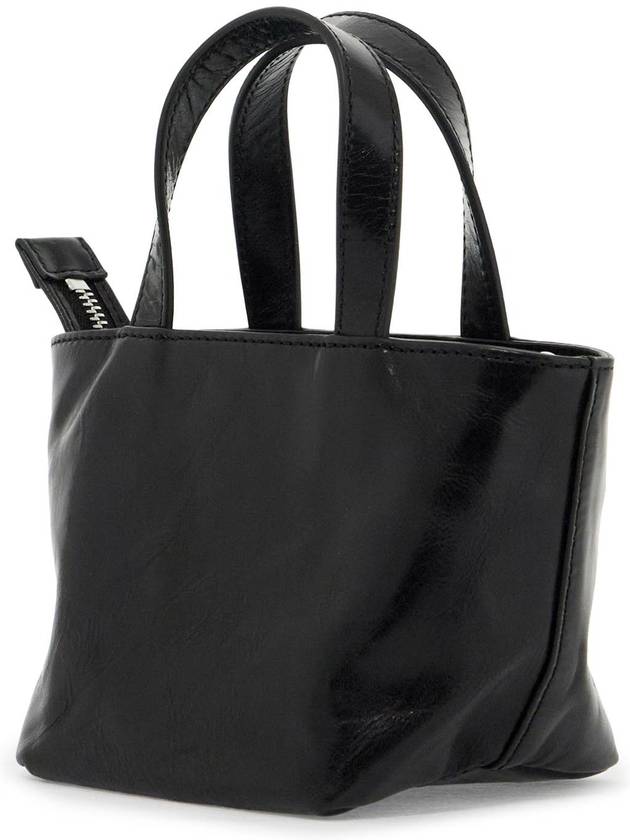 Punch Embossed Logo Mini Leather Tote Bag Black - ALEXANDER WANG - BALAAN 3