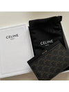 Card Holder in Triomphe Canvas and Calfskin Black - CELINE - BALAAN 2