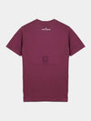 Kids Badge Logo Round Short Sleeve Burgundy 731621057 V0011 - STONE ISLAND - BALAAN 2