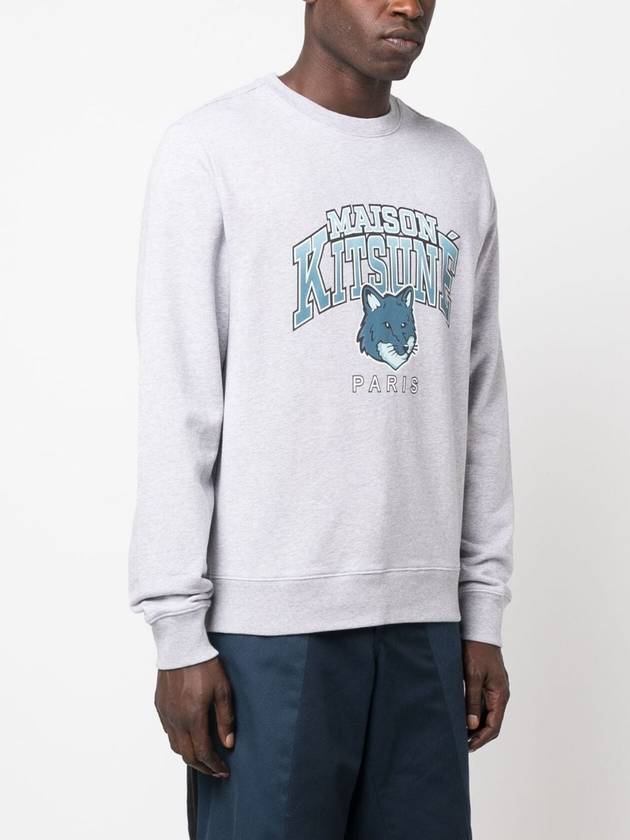 Campus Fox Regular Sweatshirt Light Grey Melange - MAISON KITSUNE - BALAAN 4