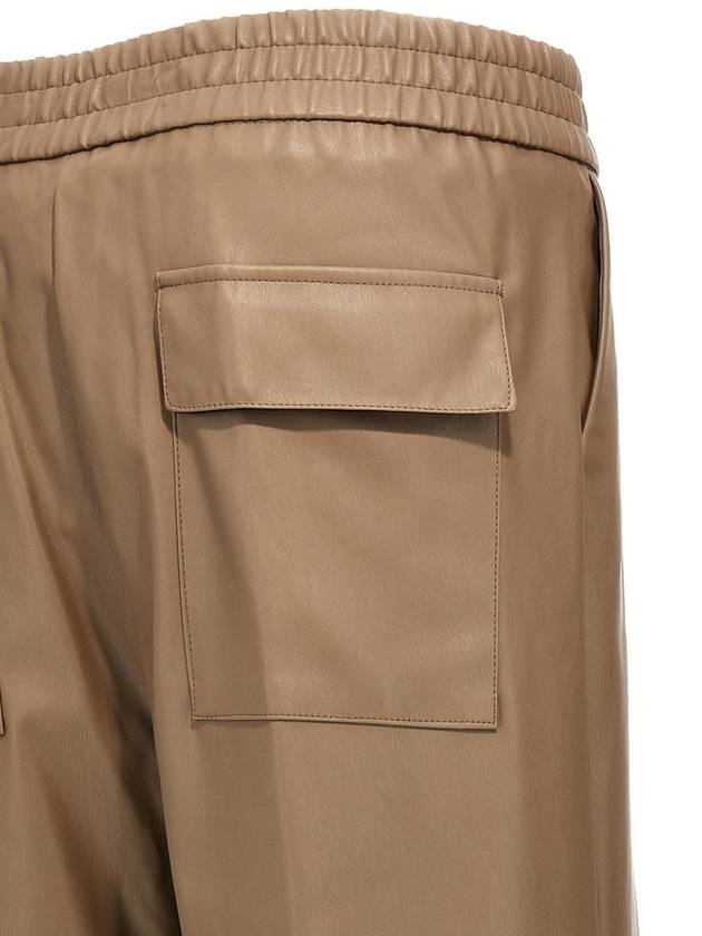 Nude Faux Leather Trousers - NUDE - BALAAN 4