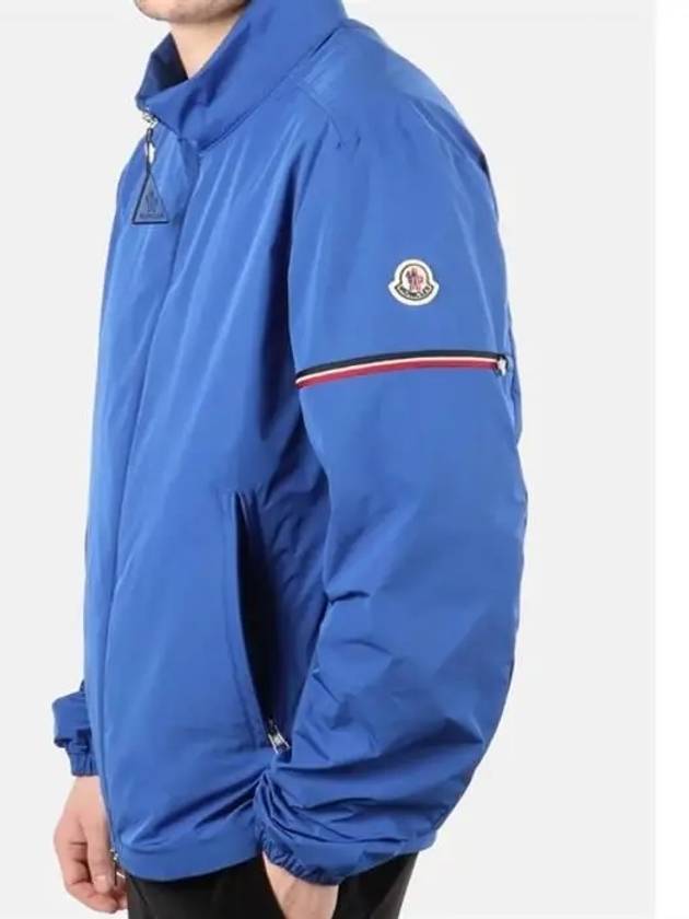 Ruinette Logo Patch Nylon Zip Up Jacket Blue - MONCLER - BALAAN 5