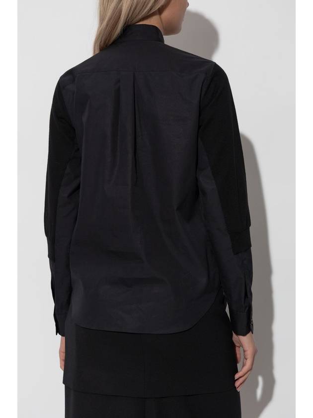 Comme Des Garçons Noir Kei Ninomiya Shirt With Cardigan Motif, Women's, Black - COMME DES GARCONS - BALAAN 4