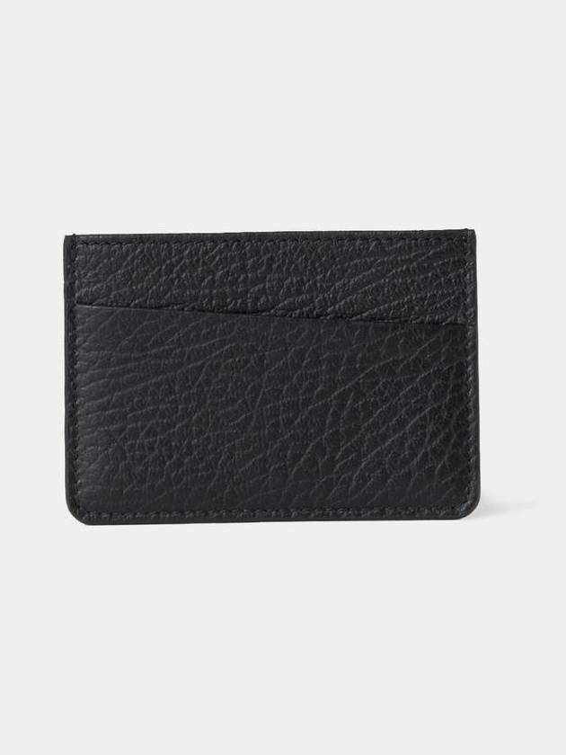 Grain Leather Stitch Card Wallet Black - MAISON MARGIELA - BALAAN 3