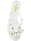 Rubber Rockstud Flip Flops White - VALENTINO - BALAAN 4