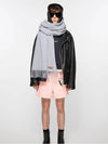 Logo Wool Fringe Muffler Powder Blue Melange - ACNE STUDIOS - BALAAN 8