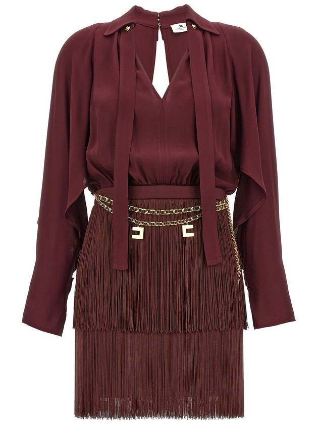 Elisabetta Franchi Fringed Dress - ELISABETTA FRANCHI - BALAAN 1