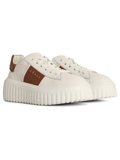 Hogan 'H Stripes' Ivory Leather Sneakers - HOGAN - BALAAN 2