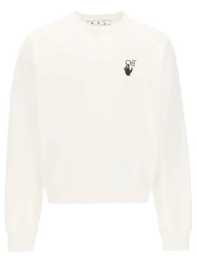 Bubble Arrow Crew Neck Sweatshirt White - OFF WHITE - BALAAN.