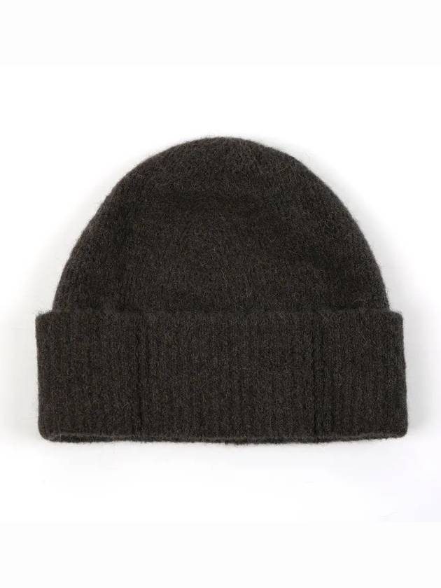 Logo Patch Knit Beanie Dark Gray - AMI - BALAAN 7