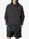 Wappen Patch Brushed Cotton Fleece Hoodie Lead Grey - STONE ISLAND - BALAAN 2