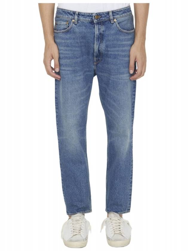 Men's Cotton Straight Jeans Blue - GOLDEN GOOSE - BALAAN 7