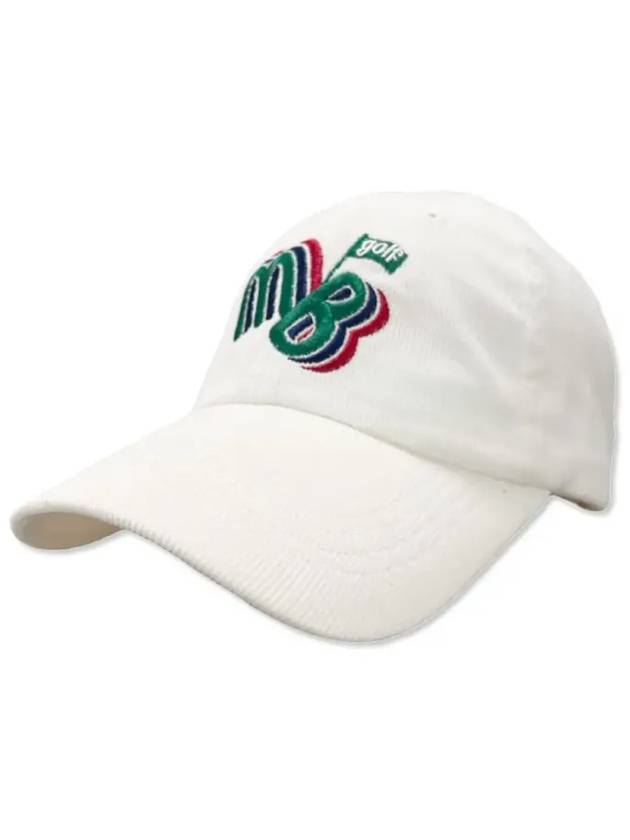 MB Corduroy Ball Cap Golf Ball Cap WHITE - MONBIRDIE GOLF - BALAAN 4