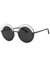 Eyewear Round Oversized Boeing Sunglasses Black - AGATHA - BALAAN 2