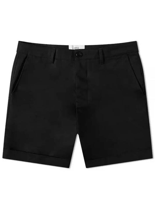 Men's Bermuda Chino Shorts Black - AMI - BALAAN 1