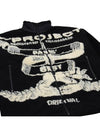 Y Project Men's Fleece Zipup Jacket JACK103S25 BLACK OFF WHITE - Y/PROJECT - BALAAN 8