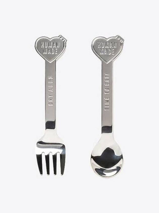 Heart spoon fork set silver HM27GD128 - HUMAN MADE - BALAAN 1