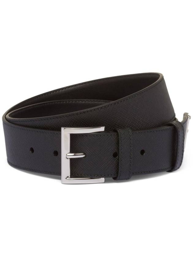 Saffiano Leather Belt Black - PRADA - BALAAN 2