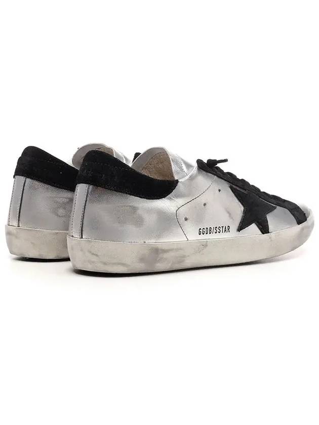 Black Tab Leather Superstar Low Top Sneakers Silver - GOLDEN GOOSE - BALAAN 5