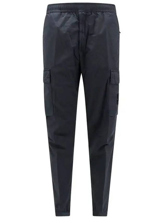 Stretch Cotton Tela Paracadute Cargo Straight Pants Navy Blue - STONE ISLAND - BALAAN 2