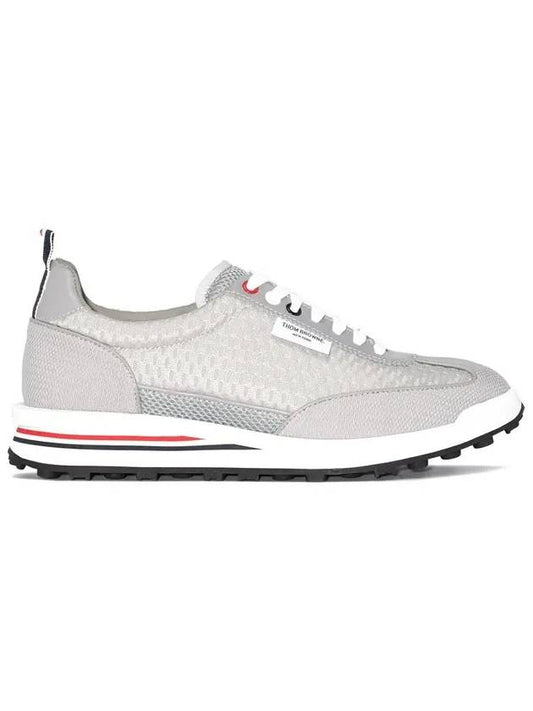 Men's Heavy Athletic Mesh Tech Runner Low Top Sneakers Grey - THOM BROWNE - BALAAN 2